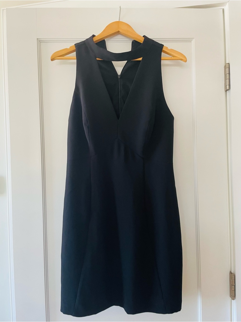 Amanda Uprichard Black V-Neck Cutout Mini Dress
